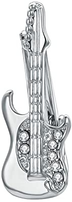RunootPR Silber Schwarz Krawattennadel Personalisiert Musik Tier Krawattenklammer für Herren Hochzeit Partei Abschlussball Schmuck Geschenk mit Geschenkbox