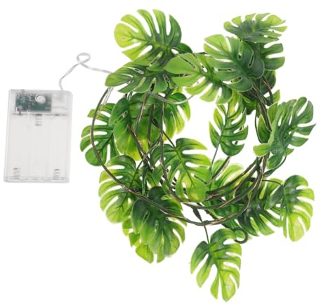 VALICLUD Guirlande Lumineuse Artificielle Monstera LED Décoration de Fête et Anniversaire Lumière Guirlande Lumineuse Décorative Intérieur et Extérieur