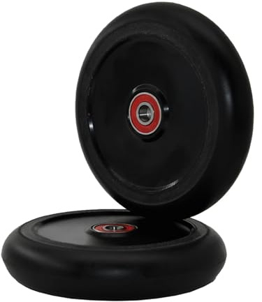 Ruedas Patinete,Rueda Patinete Ruedas For Patinete Acrobático - 2 Piezas De Repuesto 110 Mm Con Rodamientos ABEC-9(Black 110MM)