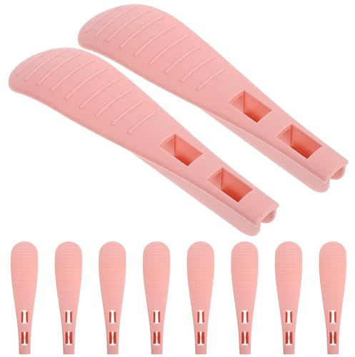 BESPORTBLE 40 Pezzi Protezioni Spalline in Plastica Rosa per Grucce Forma Spalla Antiscivolo Riutilizzabili per Protezione Abiti in Lavanderia
