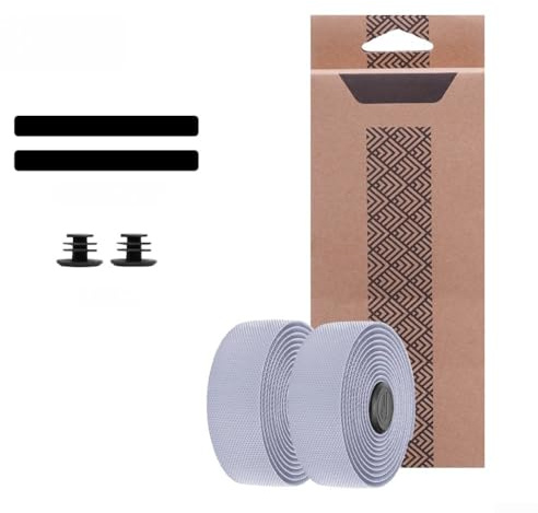 Cinta de manillar de bicicleta para bicicletas de carretera con capa de cojín de esponja, material antideslizante y absorbente de golpes, incluye extremo de barra y juego de cinta de acabado (verde)