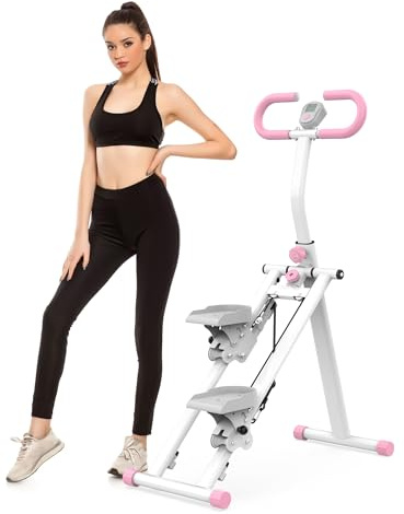 Stepper für Zuhause – Upgrade-Vertikales Klettertrainingsgerät, Kletterfitnessgerät für Ganzkörper-Workouts mit Stabiler Rahmenkonstruktion und verstellbaren Griffen