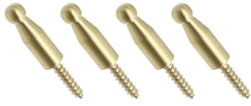 VICASKY Lot de 4 Crochets en Laiton pour Manteaux et Chapeaux, Patères Murales Simples pour Porte, Salle de Bain, la Cuisine et Vestiaire, Fixation Perçage Facile
