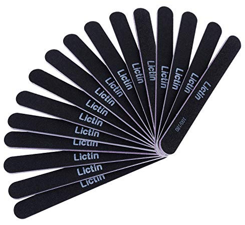 Lictin 16 Stück Nagelfeilen Professionelle Nagelfeilen Doppelseitige Nagelfeilen Einweg Nagelfeile, 100/180 Grit
