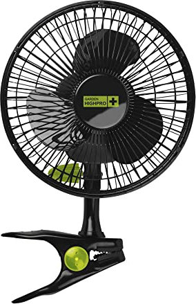 GARDEN HIGHPRO GH-V-114 Profan Ventilator, 15 cm, 5 W, Kunststoff, Schwarz