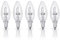 28W Halogen Candles Light Bulbs, 5 Pack SES E14 Halogen Candle Bulb, 350 Lumen, Mains 230V, 2800K Warm White, Dimmable Energy Saving Halogen Bulbs