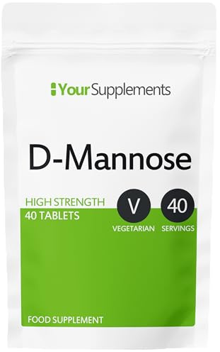D-Mannose Tablets 1000mg | Easy Swallow Coated Tablets | 40 Pack | High Strength | Natural Relief & Vegan Friendly