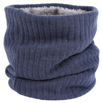 HGDGears Fleece Halswärmer Winddicht Thermo Gestrickt Schlauchschal für Herren Damen Dicker Winter Kaltes Wetter Gestrickter Kreis Schal für Outdoor Sport(blau)