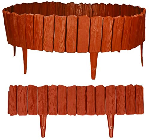 GARDENIX Bordo per aiuole, 2,3 m, effetto legno (marrone chiaro)
