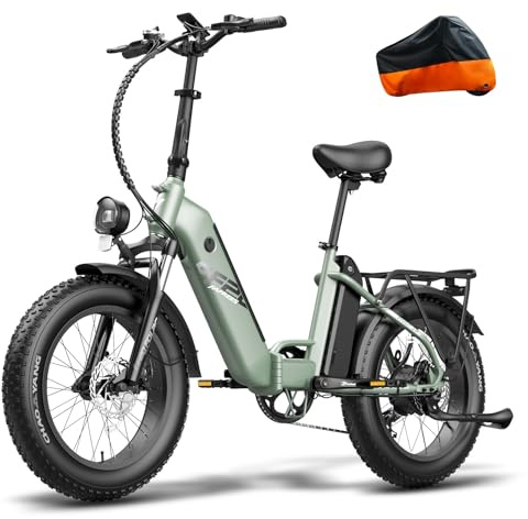 Fafrees FF20 POLAR Electric Bike, Folding E-Bike Pedal Assist, 48V 10.4Ah*2 Batteries for 140-160KM Range, 25KM/H Electric Bicycle for Adults 160-200CM,150KG Load