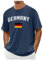 Men's T-Shirt Germany Football European Championship Shirt 2024 Fan Shirt Germany Shirt Fan Item T-Shirts for Men Fashion Short Sleeve Crew Neck Regular Fit Summer Sports T-Shirt Cotton Sports Shirt