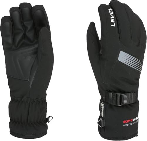 Level Hero - Ski und Snowboard Handschuhe Herren, mit Verstellbarem Riemen und Stulpe, Thermohandschuhe Winter Herren, Schneeschuhbekleidung Herren Ideale für Snowboard und Skifahren - 1 Paar