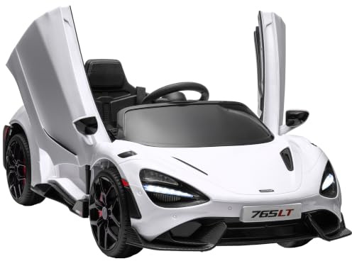 AIYAPLAY Kinder Elektroauto McLaren 765LT 12V 2,4GHz Fernbedienung Weiß
