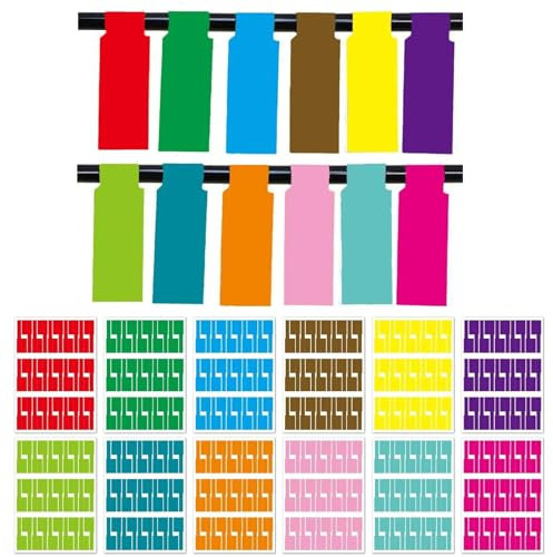 Etiquetas de identificación para cables eléctricos, 150/300 unidades, útiles etiquetas de cable autoadhesivas coloridas, etiquetas de identificación, etiquetas de identificación impermeables,