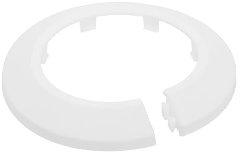 sourcing map Escutcheon Plate, 1Pcs 63mm - Fit 2.37 Outer Diameter Split Pipe Flange Water Pipe Cover Collar Decoration, PP Plastic Plumbing Cover Plates (White)