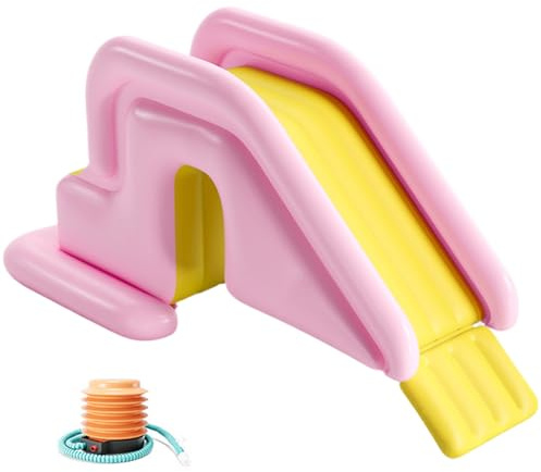 Hbbgdiy Aufblasbarer Poolrutsche, 78, 7 x 33, 5 x 31, 5 Zoll PVC-Swimmingpool-Rutsche, breite wasserabfüllbare aufblasbare Spielzeuge für Kinder für Outdoor, Innenräume, Garten, Style-2