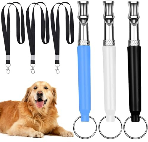 Hundepfeife RüTter Rückruf,Erziehungshilfen für Hunde,Anti-Bell-Hundepfeife,Dog Whistle,Hundepfeifen Trainingspfeife,Haustiere Hochfrequenz Bellen,Training Pfeifen,for Hundetraining (Weiß Blau)