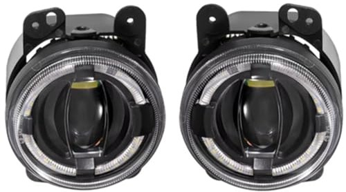 Car front fog lights, Front Foglamp Assembly, For Chrysler, For 300 2005-2010, For PT, For Cruiser 2006-2010 Car Front Fog Light Driving DRL Fog Lamp Assembly With Angel Eyes Parts