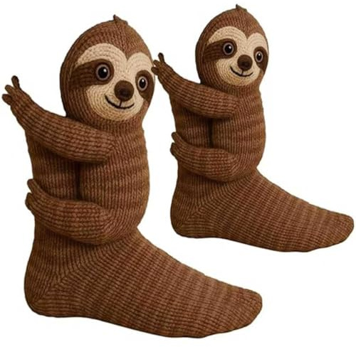 LuWomenre Chaussettes Rigolotes Femme,Fantaisie Animal Socks,Chaussettes Antidérapantes Femme Hiver,Chaussette de Sol Pour Ménage Noel,Chaussette 3D Animaux Crochetées Animaux Tendance,Décontractées