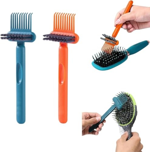Limpiador de peine 2 en 1 con púa y cerdas, limpiador de cepillo portátil para el cabello, herramienta de limpieza de cepillo de pelo, herramienta de limpieza de cepillo de pelo, rastrillo de salón de
