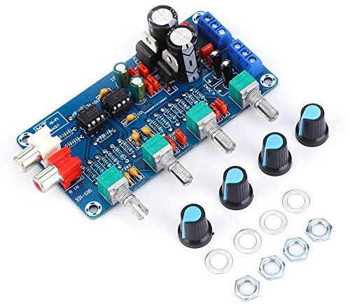 NE5532 Preamplifier Tone Board Stereo Audio Preamp with Treble Mediant Bass Volume Control for DIY Audio Enthusiasts Dual Channel AC 12V 18V Power Supply