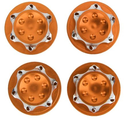 Tbest Dado mozzo RC, Accessorio Ruota Dado mozzo Anti-Polvere in Lega di Alluminio 17mm 4pcs per Modello di Auto 1/8 RC