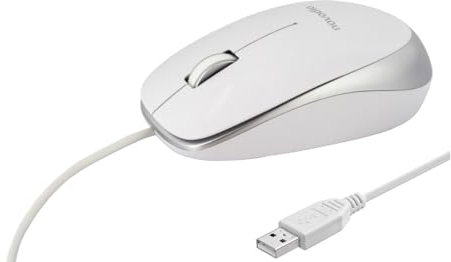 Novodio Optical Mouse USB-A Argent - Souris Optique Filaire 1600 DPI Mac/PC