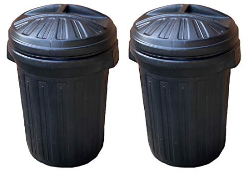 IDEAL 365 90 Litre Heavy Duty Refuse Bin with Clip-On Lid – Durable Outdoor Garden Waste Container – Strong Polypropylene Dustbin for Rubbish, Recycling, Feed & Storage (2 Pack)