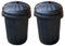 IDEAL 365 2 x Large 80 Litre Capacity Heavy Duty Shatterproof Refuse Bin With Lid