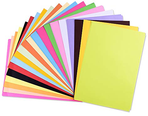 300 ark tjockt målpapper färgat A4-kopieringspapper, 20 färger, färgat konsttryckpapper för gör-det-själv-konsthantverk (20 x 30 cm) (80 g/m²)