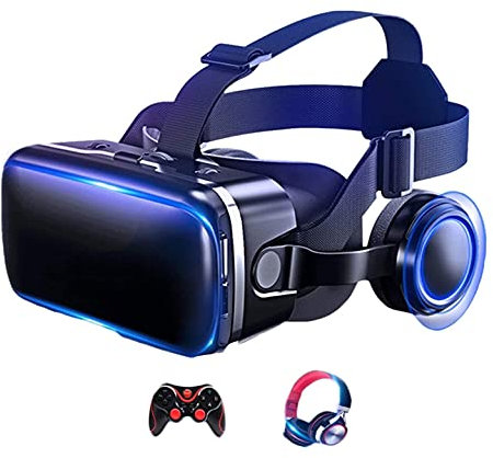 SMSOM VR Auriculares compatibles con iOS y teléfonos Android | Gafas de Realidad Virtual 3D | Ajustable VR Gafas - Regalo for niños y Adultos. (Color : C)