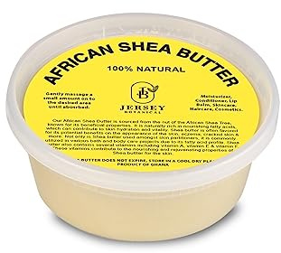 Jersey Botanical Raw African Shea Butter, Ivory, Unrefined, 8 oz