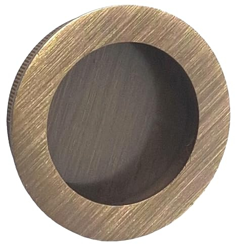 Universal Hardware - Empuñaduras empotradas de 40 mm con cremallera - Borde rasante - Inserción empotrada para puertas correderas de armario (Bronze)