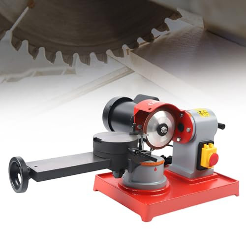 DSYOGX YF870 Affûteuse de lame de scie circulaire 370 W 230 V 50 Hz 2850 tr/min pour couper l'aluminium, le bois et les plastiques, rouge