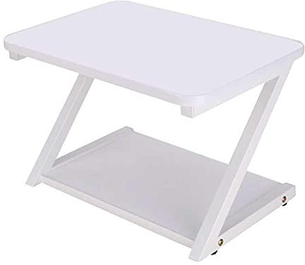 HAVVMK Druckerständer, Desktop-Druckerständer, 2-stufiger Druckerständer mit Ablageflächen, Aufbewahrungs-Organizer-Regal für Zuhause und Büro für Faxgerät, Scanner, Akten, Bücher, Rustik