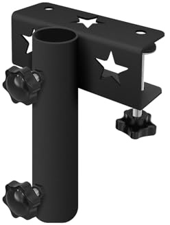 BSWAN Seitenflaggenmast ohne Bohren, für Pickup-LKW-Bett, Schwarz | Universeller Pickup-Truck, robuster Fahnenmasthalter, passend für Fahnenmast bis zu 3,6 cm