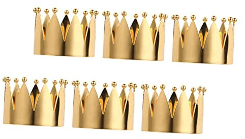 SHOWERORO 6stücke Serviettenringe Metall Krone Napkin Buckle Stilvoll Dekorativ Für Restaurant Zuhause Tischdeko Hochzeit Festtage Vielseitig Einsetzbar Elegant Einfache Reinigung