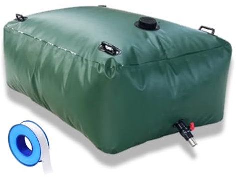 Wassersack Camping, Wasserbehälter Faltbar, Wasserbehälter mit Hahn for Outdoor, Dürreresistenz, Brandschutz, Landwirtschaftliche Bewässerung(1500L/396Gal)