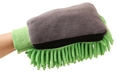 Guantes de limpieza de microfibra, esponjas y manoplas de lavado de coches | Sin arañazos, sin desgaste Cepillo de lavado de coches - Guantes de limpieza reutilizables para coches Guantes domésticos
