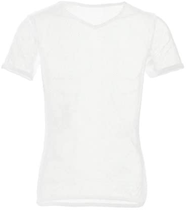 JPXJGT Transparente T-Shirt Ver a través Rejilla Camiseta Tirantes Malla Sexy Hombre (Size:M,Color:Blanco)