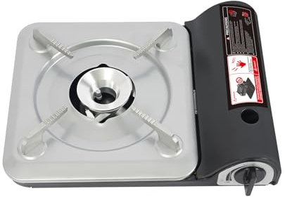 Réchaud à gaz 3500 W - Avec mallette de transport - 1 feu - Pour le camping, les réunions - Noir