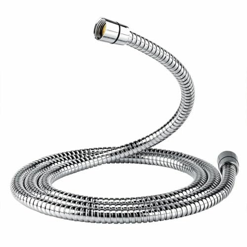 Ultraflexibler Ersatz-Brauseschlauch aus Edelstahl, extra langer Wasserschlauch für Handbrausen, Badezimmerzubehör, silberfarben, 3 Meter