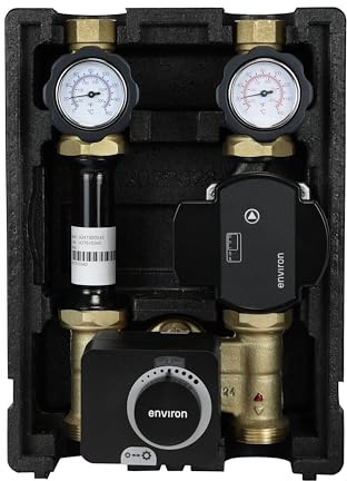 ENVIRON - Gruppo di pompe ENECO001H DN25 | con miscelatore a tre vie, motore di regolazione da 230 V e pompa ad alta efficienza | riscaldamento a pavimento miscelatore pompa di circolazione (Environ