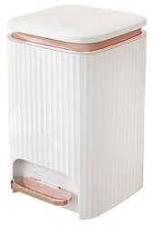zhongqunli Cestino per Il Bagno, Pattumiera da Bagno Pattumiera da Cucina con Pedale e Coperchio a Pressione Semplice,per WC Camera da Letto Ufficio Cucina Soggiorno C(White,10L)