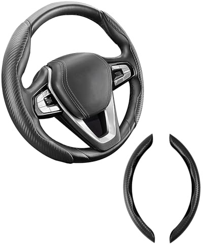 Xibao Couvre Volant Voiture,Protection Volant Voiture,Accessoires Intérieurs Auto,Protection Volants Segmentée Universelle,Convient à la Plupart des Voitures,Camions,SUV,Berlines et Monospaces (Noir)