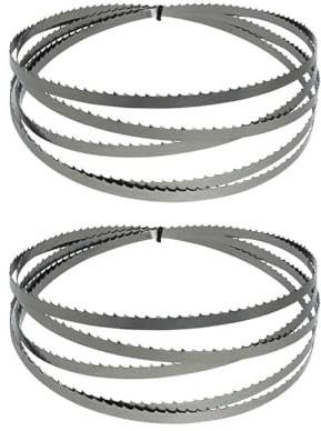Hojas para sierras de cinta 2 hojas de sierra de cinta for carpintería de 2240 x 6,35 x 0,35 mm, 88-1/4 x 1/4 x 0,014, 6 dientes por pulgada