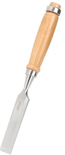 MasYosh Cincel de Carpintero, Hoja de Acero de Aleación de Cromo Vanadio con de Madera para Carpintería Cr V 24 Mm