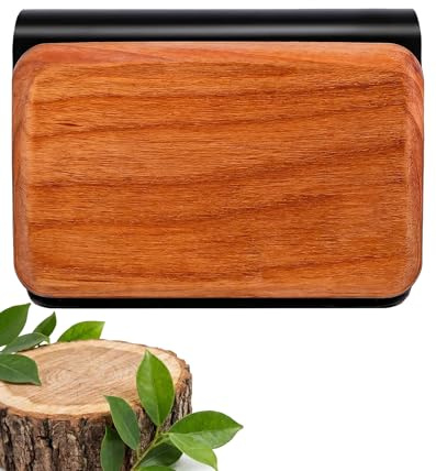 VLUNT Wooden Car Air Freshener with Visor Clip Car Diffuser Air Freshener for Men Teak Scent New Car Smell Air Freshener, Strong Magnetic Natural Wood Auto Scent Diffuser Car Odour Freshener with Clip
