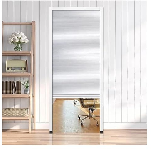 Accordion Pull Down Door - Invisible Folding Door for Living Room, Kitchen, Study, Closet, No-Drilling Partition Sliding Gate