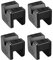DEDC 4 cuscinetti di supporto per cavalletti per cavalletti, protezione in gomma scanalata, protezione per saldature, 6,1 x 4,3 x 4,3 cm